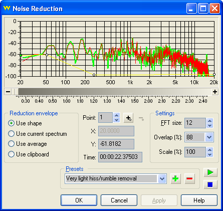 Goldwave : logiciel de réduction de bruit audio