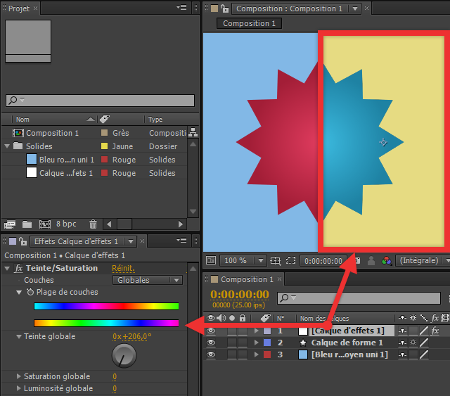 Calque d'effet dans After Effects CS6