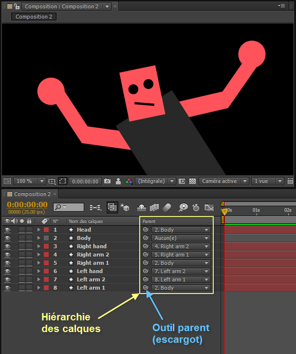 Outil parent After Effects CS6