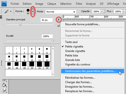 comment appliquer brush photoshop