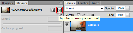 Panneau Masque : créer un masque vectoriel