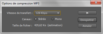 Options de compression MP3
