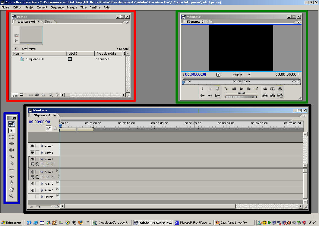 interface gui adobe premiere pro 1.5