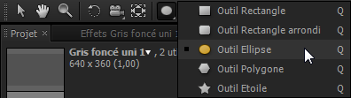 outils forme Ellipse - After Effects