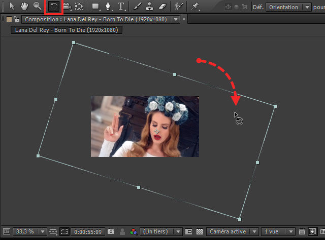 Outil rotation After Effects