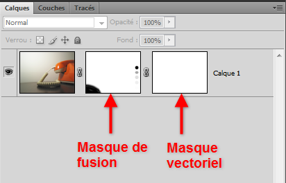 Masque vectoriel + Masque de fusion