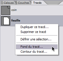 fond du tracé