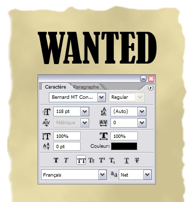 wanted texte