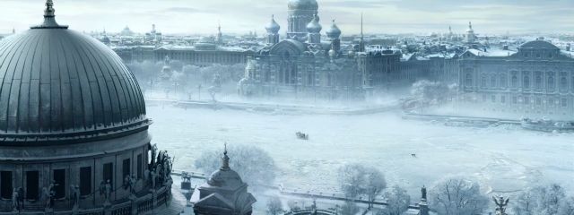 Saint-Pétersbourg sous les glaces